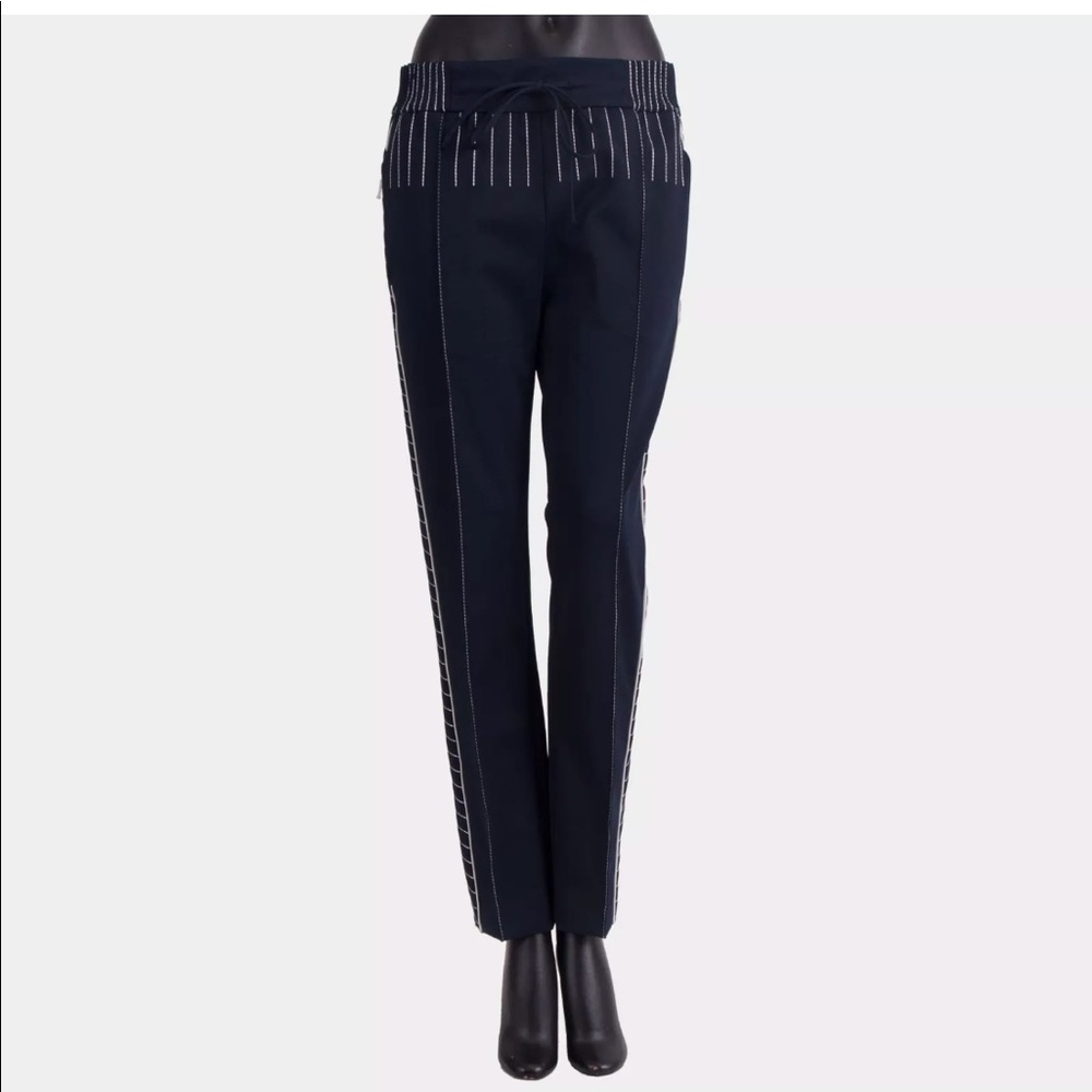 VALENTINO JERSEY BLUE PANTS TECHNO $1300 6 SMALL